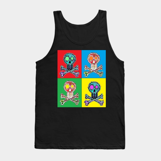 pop art skull art pop Tank Top by LowEndGraphics